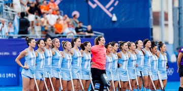 Las Leonas se enfrentan a Alemania en los cuartos de final de los Olímpicos de París. (@PrensaCOA)