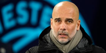El técnico del Manchester City Pep Guardiola previo al partido contra Salford City en la Copa FA, el sábado 11 de enero de 2025. (AP Foto/ Dave Thompson)