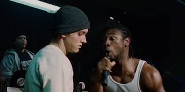 Eminem y Nashawn Breedlove, en una de las escenas más potentes de "8 Mile". (Captura)
