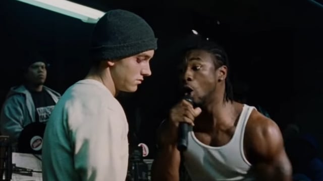 Eminem y Nashawn Breedlove, en una de las escenas más potentes de "8 Mile". (Captura)