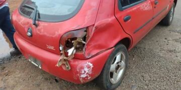 Un accidente vial en Posadas dejó un saldo de un motociclista herido.