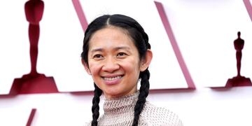 Chloe Zhao arrives at the 93rd Academy Awards, at Union Station, in Los Angeles, U.S., April 25, 2021