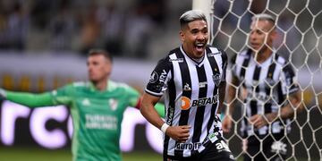 Zaracho festeja el 1 a 0 ante River. (Yuri Edmundo, Pool via AP)