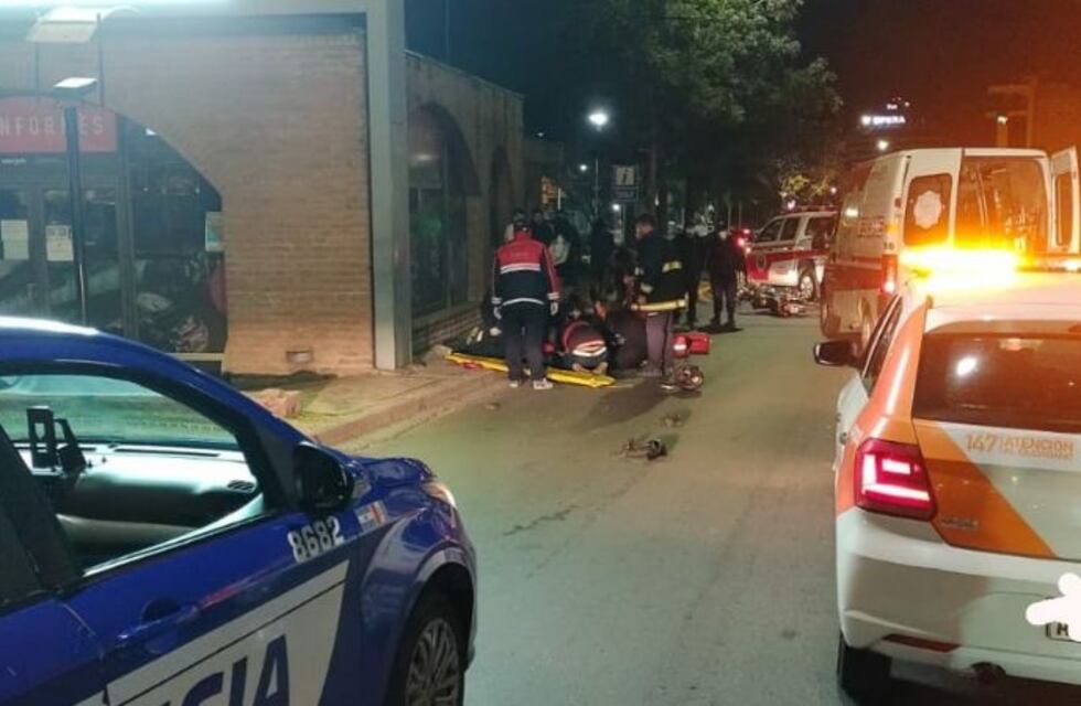 Grave accidente de moto en la Avenida San Martín de Carlos Paz
