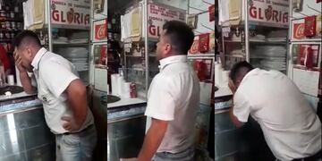 El hombre, indignado, pide que Komar no juegue más.