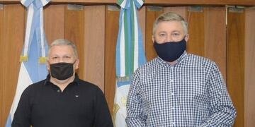 Solera junto al Intendente Gustavo Benedetti