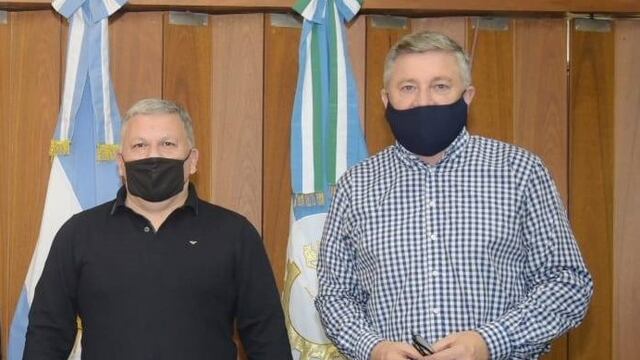 Solera junto al Intendente Gustavo Benedetti