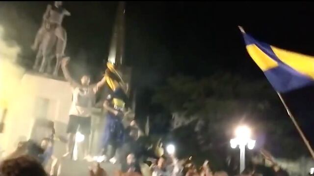 Los hinchas de Boca festejaron la Copa Maradona