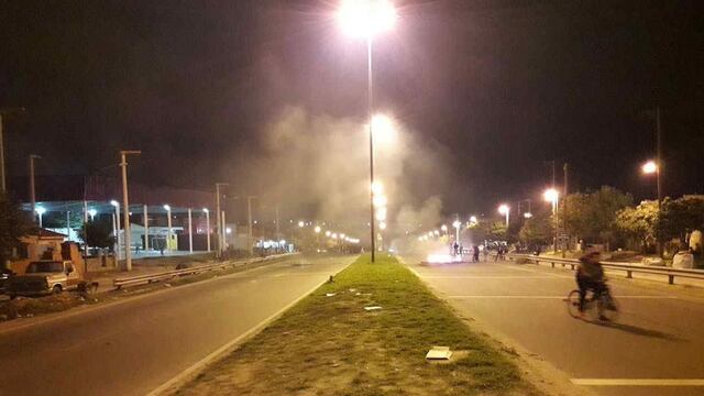 RUTA 19. Zona del CPC Pueyrredón.  (Foto de Twitter @JavierSassi).