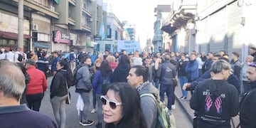 Los mercantiles hicieron la única marcha organizada a nivel local en el marco de la huelga.