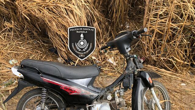 La moto encontrada por la policía