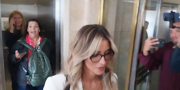 Sofía Pacchi se presentó a declarar en la causa de violencia contra Alberto Fernández. (Clarín / Guillermo Rodríguez Adami)