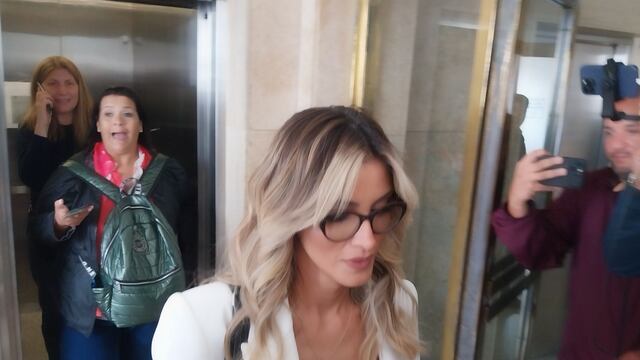 Sofía Pacchi se presentó a declarar en la causa de violencia contra Alberto Fernández. (Clarín / Guillermo Rodríguez Adami)