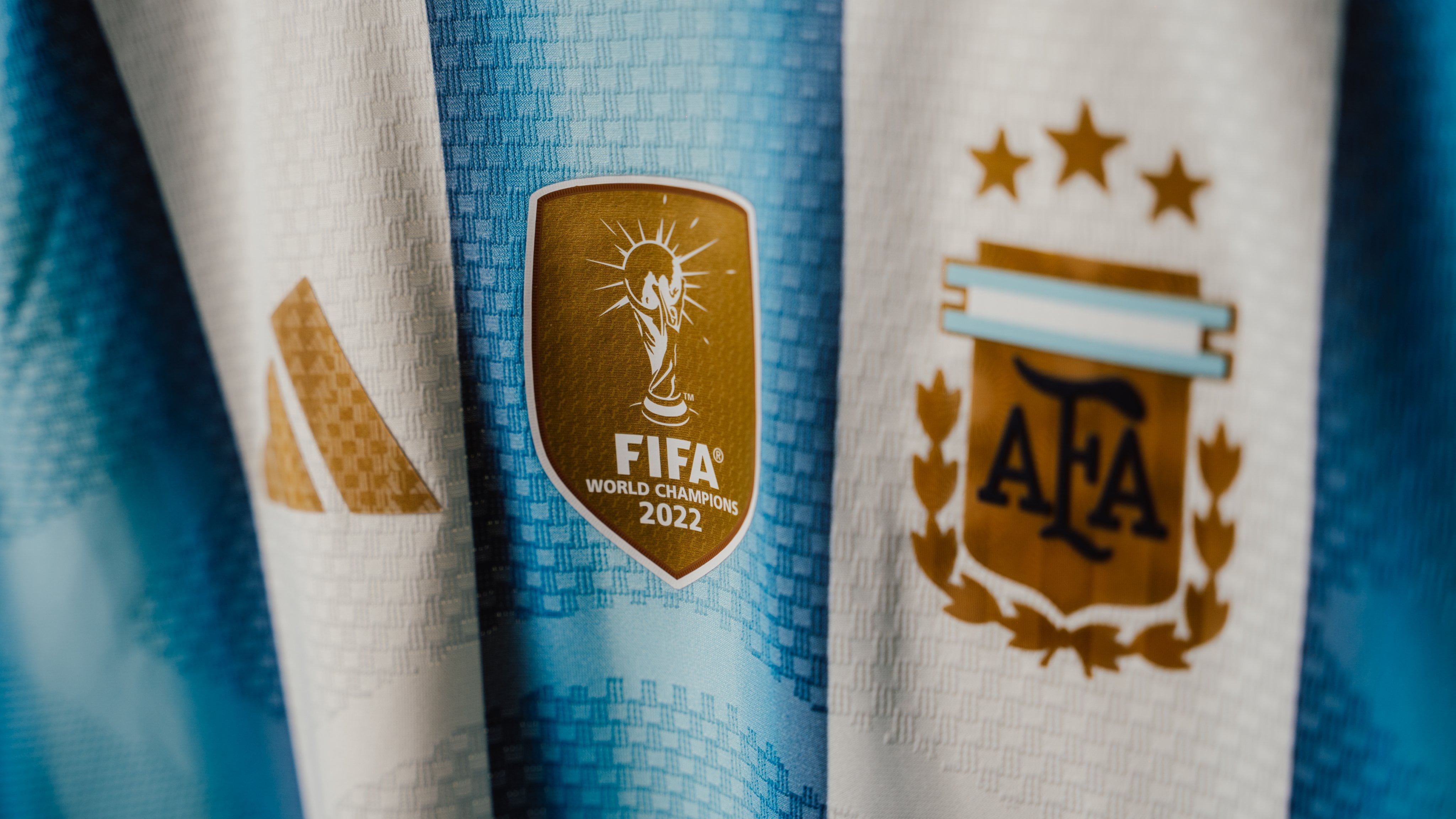 La camiseta de la selección argentina para el Mundial. (Prensa Argentina)