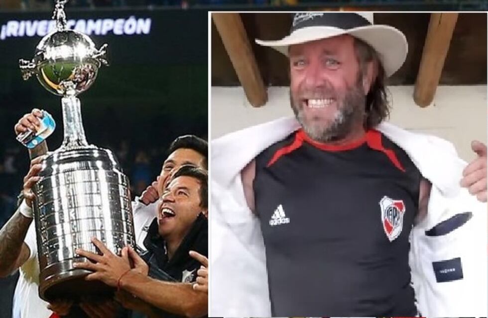 Un mendocino fanático de River anticipó el festejó de la Libertadores 2018 y se lo dedicó a Boca
