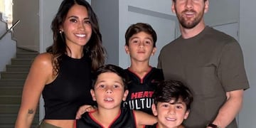 Lionel, Antonella, Thiago y Mateo celebraron el cumple de Ciro.
