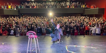 El artista de gira en Villa Carlos Paz.