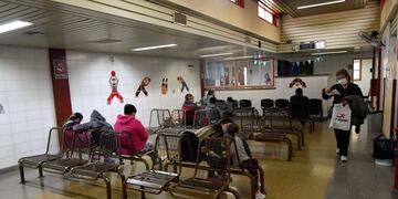 Guardia del hospital Pediátrico Humberto Notti.
Foto: Orlando Pelichotti