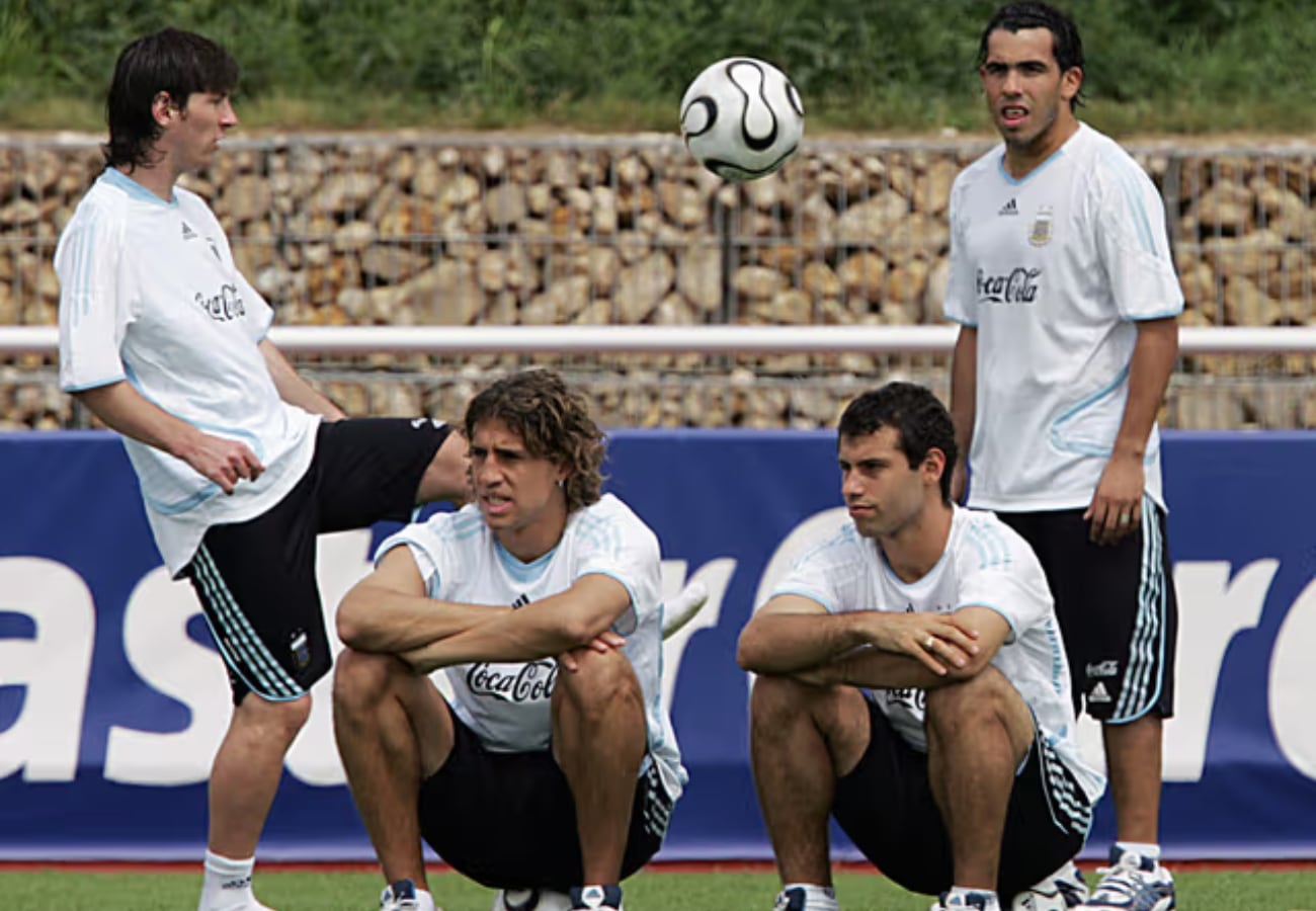 Messi, su primera convocatoria a la Selección Argentina.