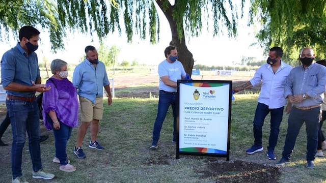 Quedo inaugurada la cancha de los Cuervos Rugby Club, en Tunuyán.