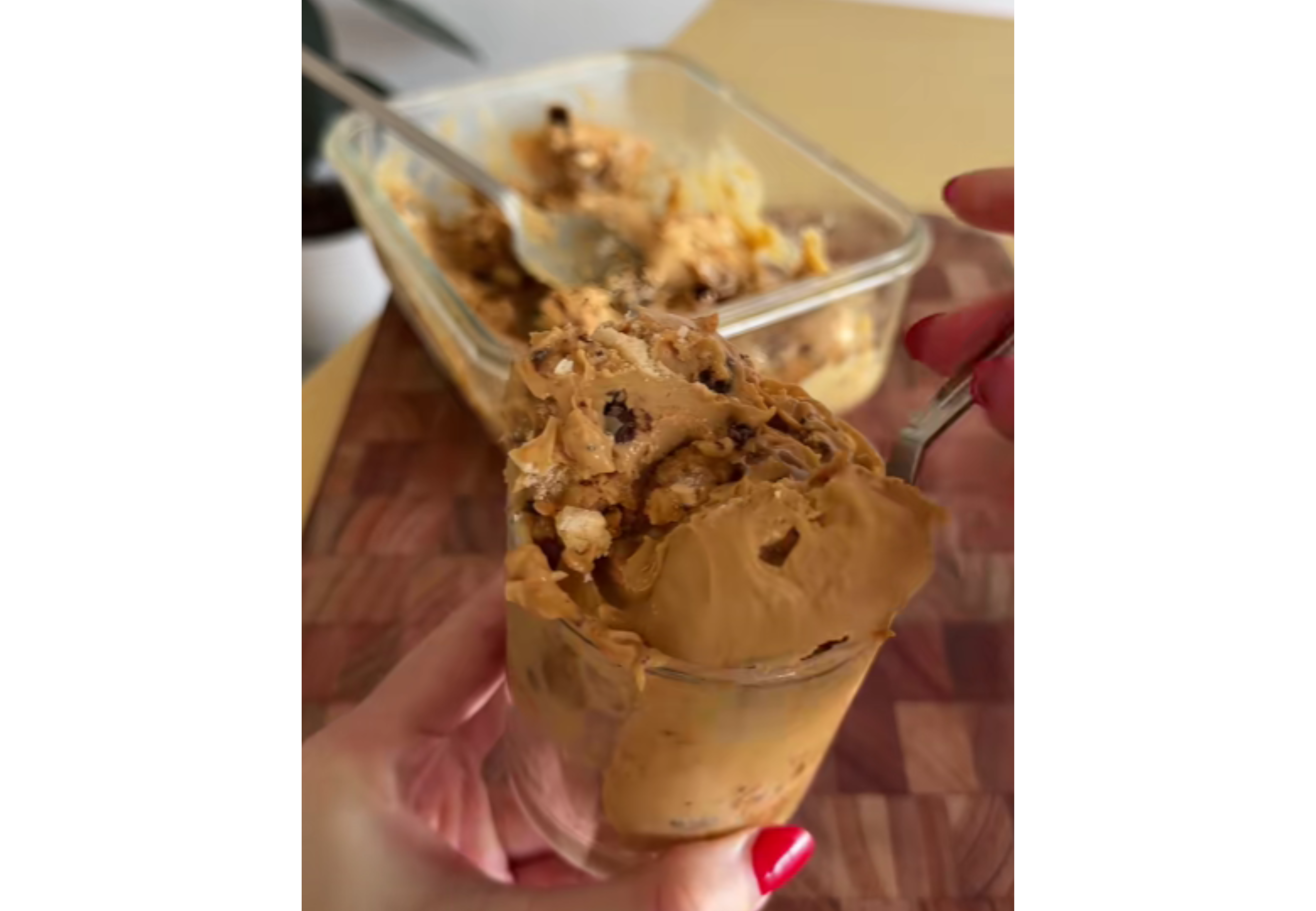 Así queda el helado con esta receta.