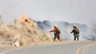 El incendio en Copina y el paso de un remolino.