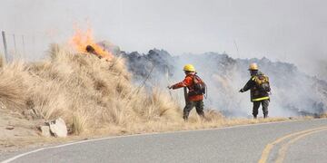 El incendio en Copina y el paso de un remolino.