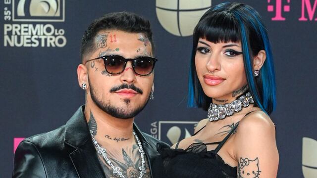 El cantante mexicano Christian Nodal y su pareja la rapera argentina Cazzu.