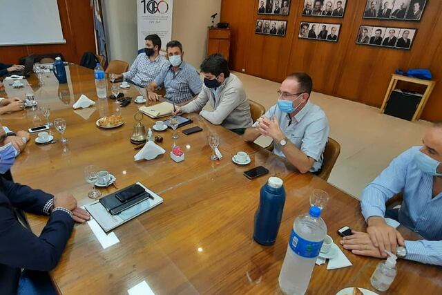 El dirigente Rural se reunió con productores, empresarios y comerciantes en la Cámara sanrafelina.