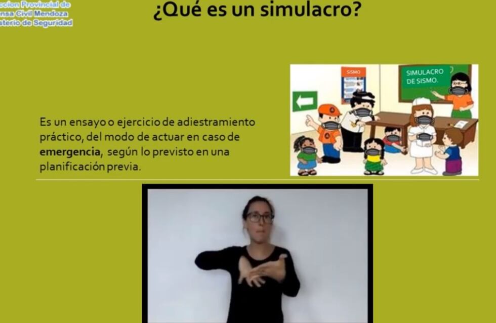 Escuela publicó un video sobre simulacros con lenguaje de señas