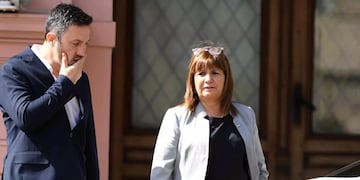 Los ministros Luis Petri (Defensa) y Patricia Bullrich (Seguridad)