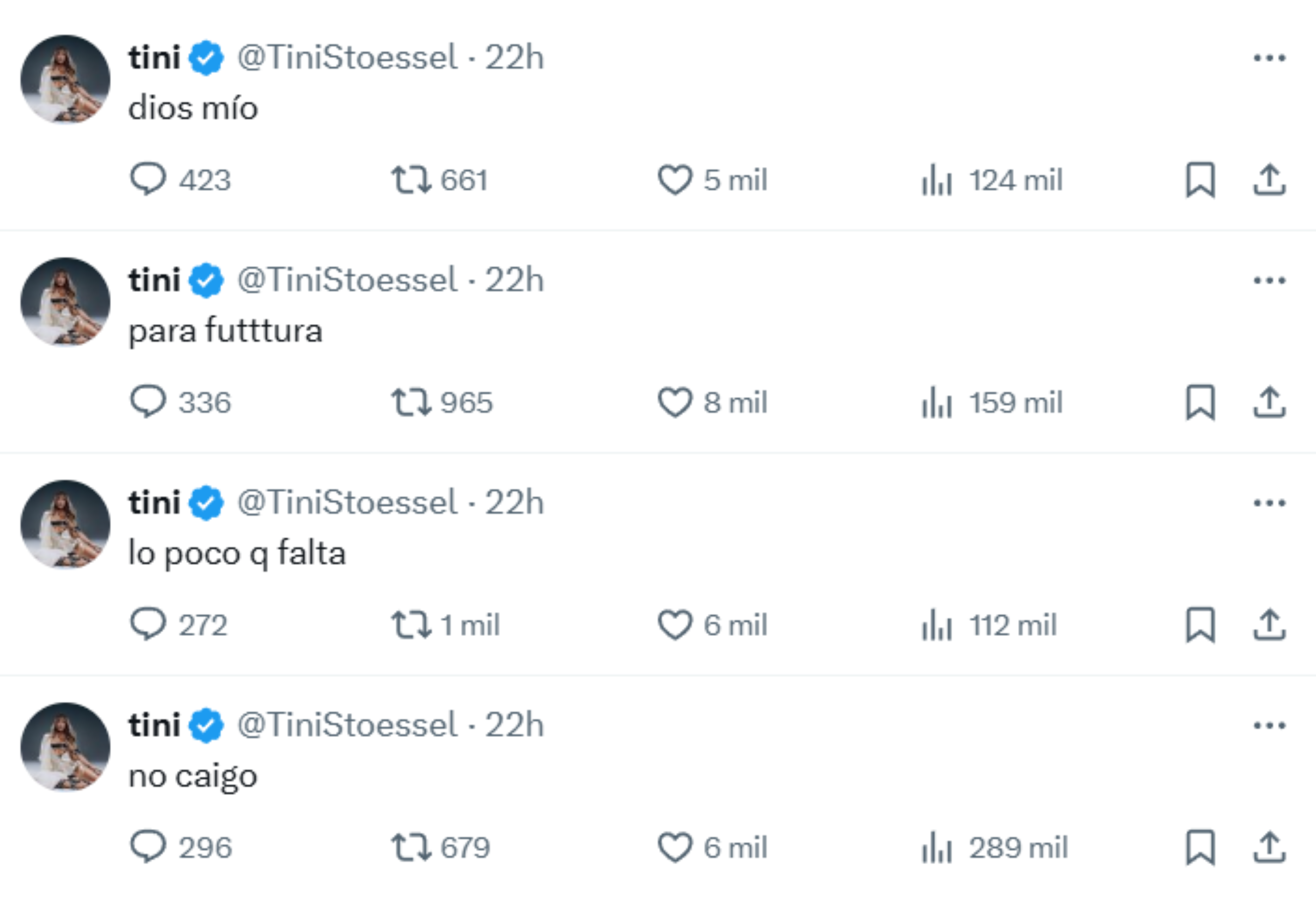 Tini twitteó sobre FUTTTURA.