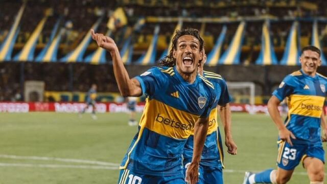 Cavani festeja el gol del triunfo