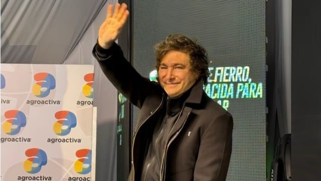 El presidente Javier Milei en la exposición Agroactiva, en la provincia de Santa Fe. Foto: Redes Sociales.