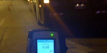 Test de alcoholemia positivo a colectivero