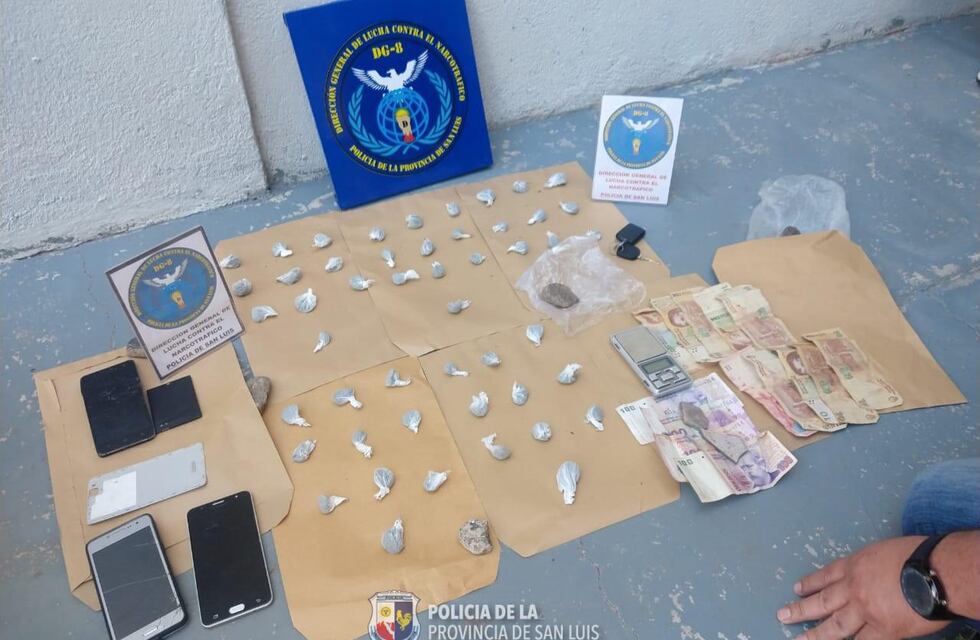 Tres detenidos haciendo “narcodelivery” en un barrio de San Luis