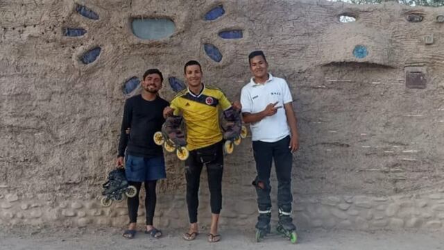 Llegaron a San Juan patinando y buscan recorrer Sudamérica.