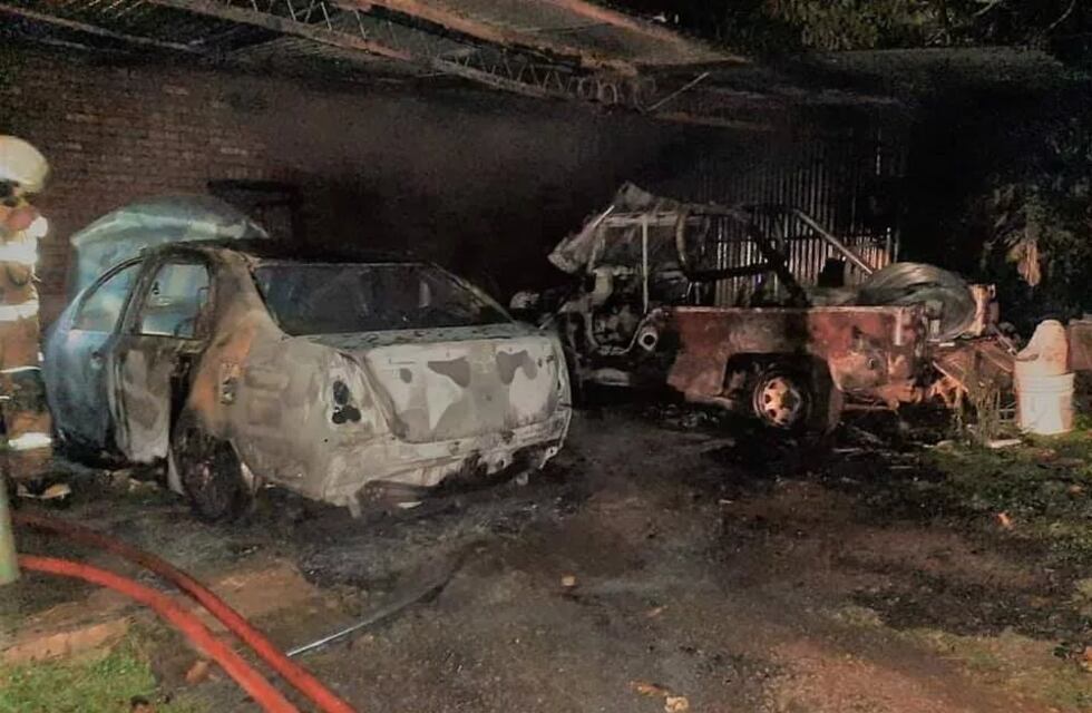Se incendió una vivienda en Puerto Rico y dos vehículos se calcinaron