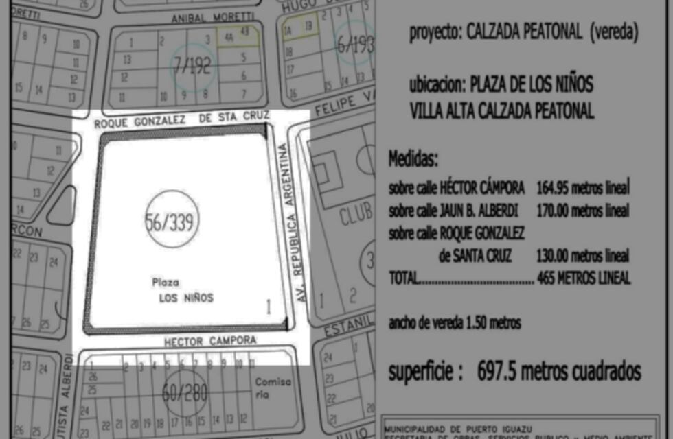 Pondrán en valor la “Plazoleta de los Niños” en Puerto Iguazú