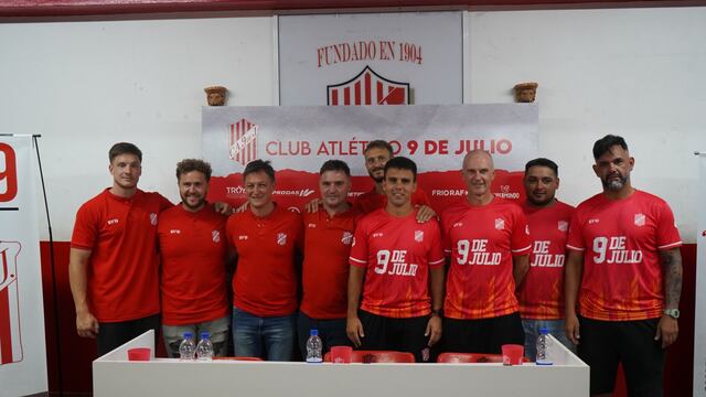 El Cuerpo Técnico del Club Atlético 9 de Julio para el 2025.
