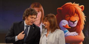 Milei y Bullrich en el programa a Dos Voces (Clarín)