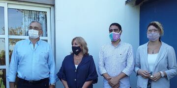 Alcides Calvo, Rosario Cristiani, Gerardo Cardoni y Vanina Flesia, explicaron cómo se aplicará el Boleto Educativo Rural
