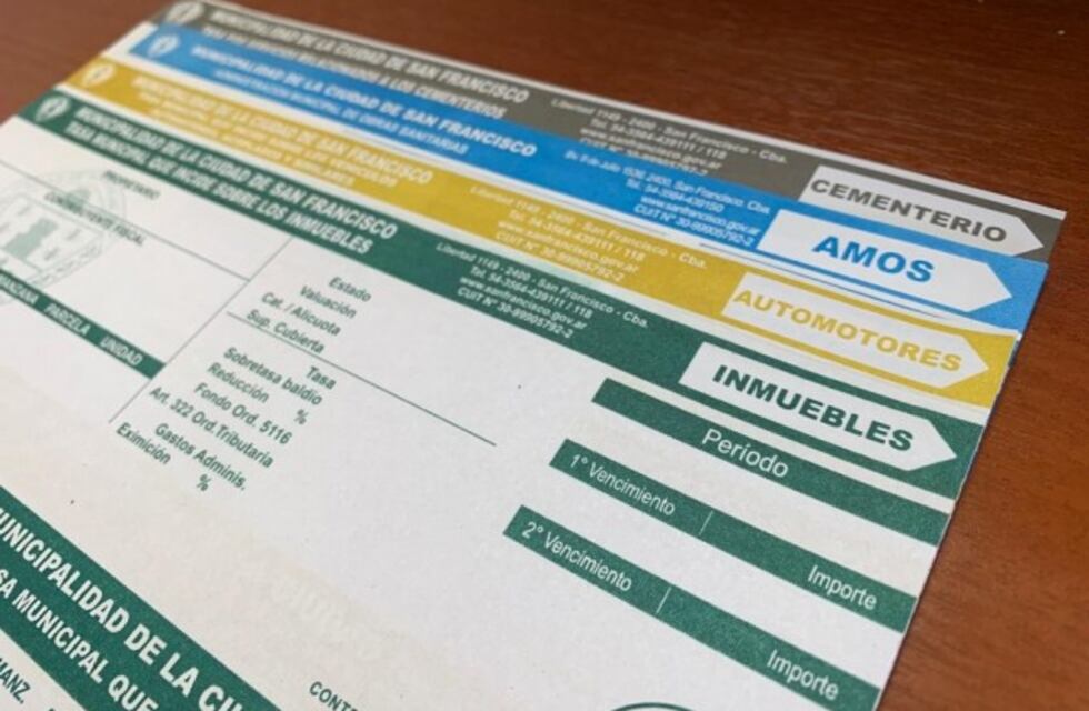 Vencimientos de tasas y contribuciones municipales