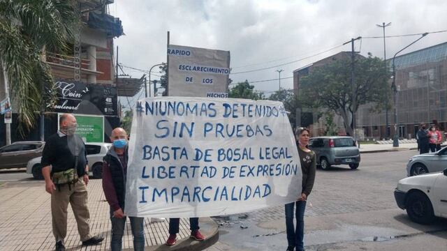 Protesta de docentes de gimnasia. (Aire de Santa Fe)