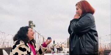 Agustina Cabaleiro le propuso casamiento a su novia Maki Giménez, en una bodega de Mendoza.