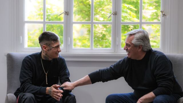 Alberto Fernández recibió a L-Gante en la Quinta de Olivos y el cantante le presentó a Jamaica