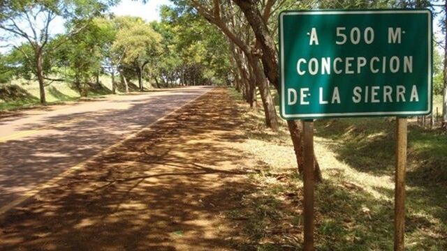 Entrada a la localidad de Concepción de La Sierra