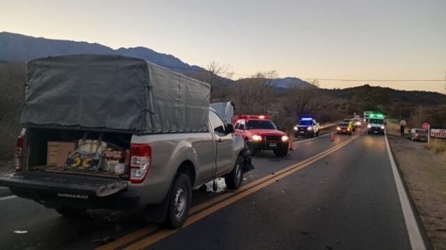 Charbonier: dos heridos tras chocar contra una vaca en la Ruta 38