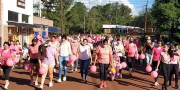 Caminata por la lucha contra el cáncer de mama en Santo Pipó