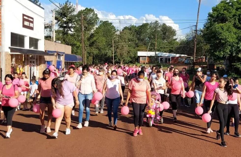 Caminata por la lucha contra el cáncer de mama en Santo Pipó